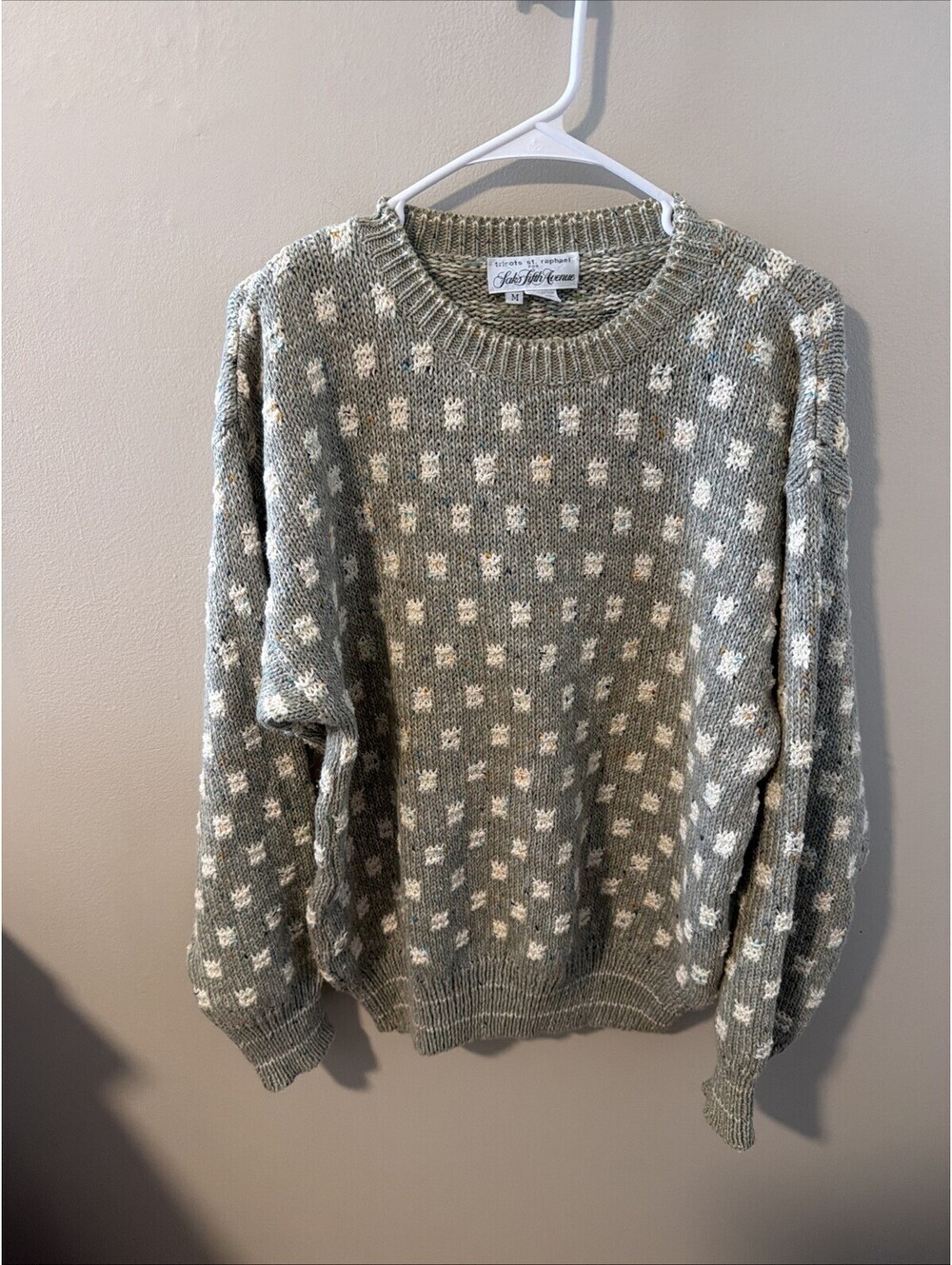 vintage Tricots St. Raphael for Saks Fifth Avenue crewneck sweater Size M